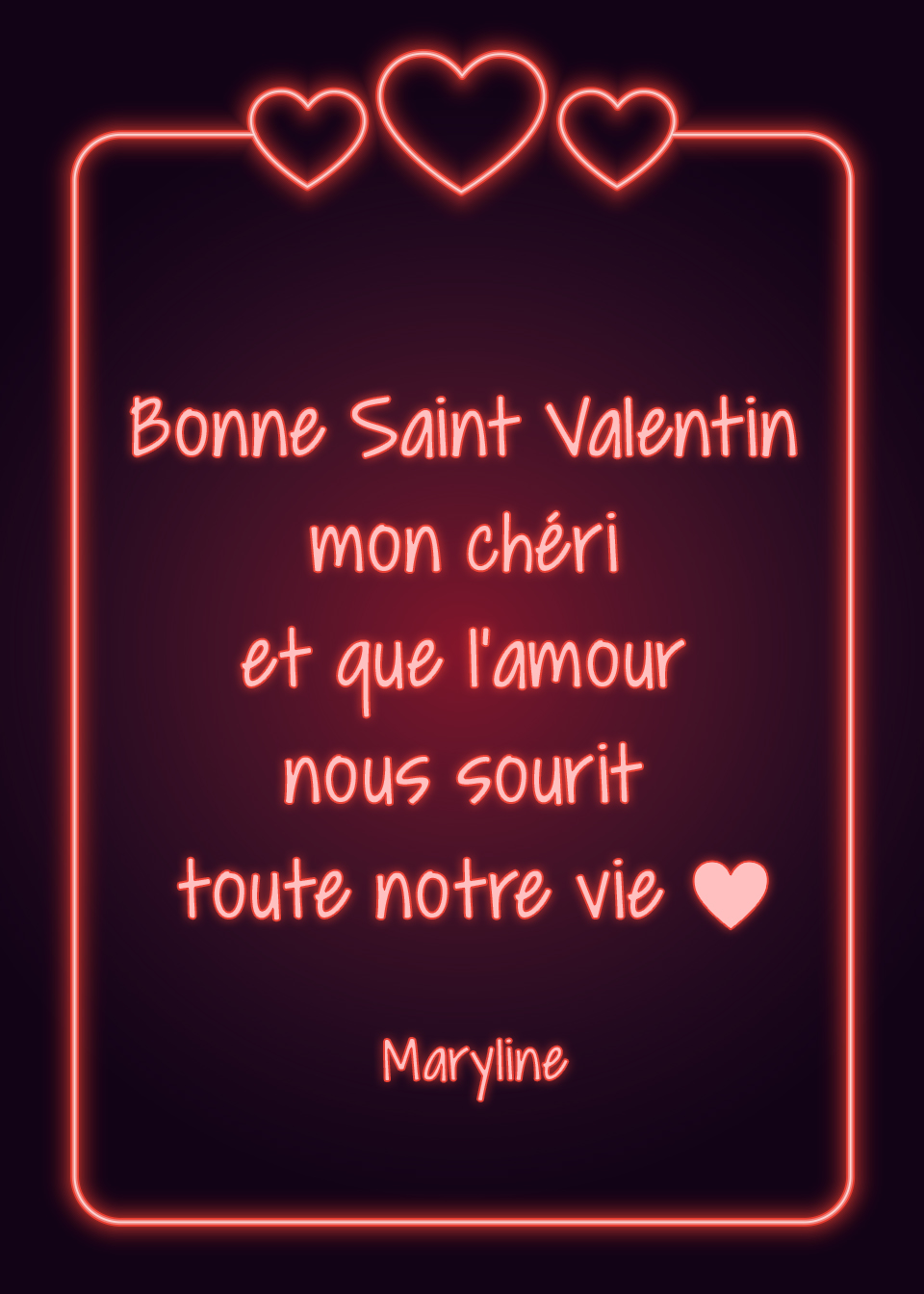 Message st valentin