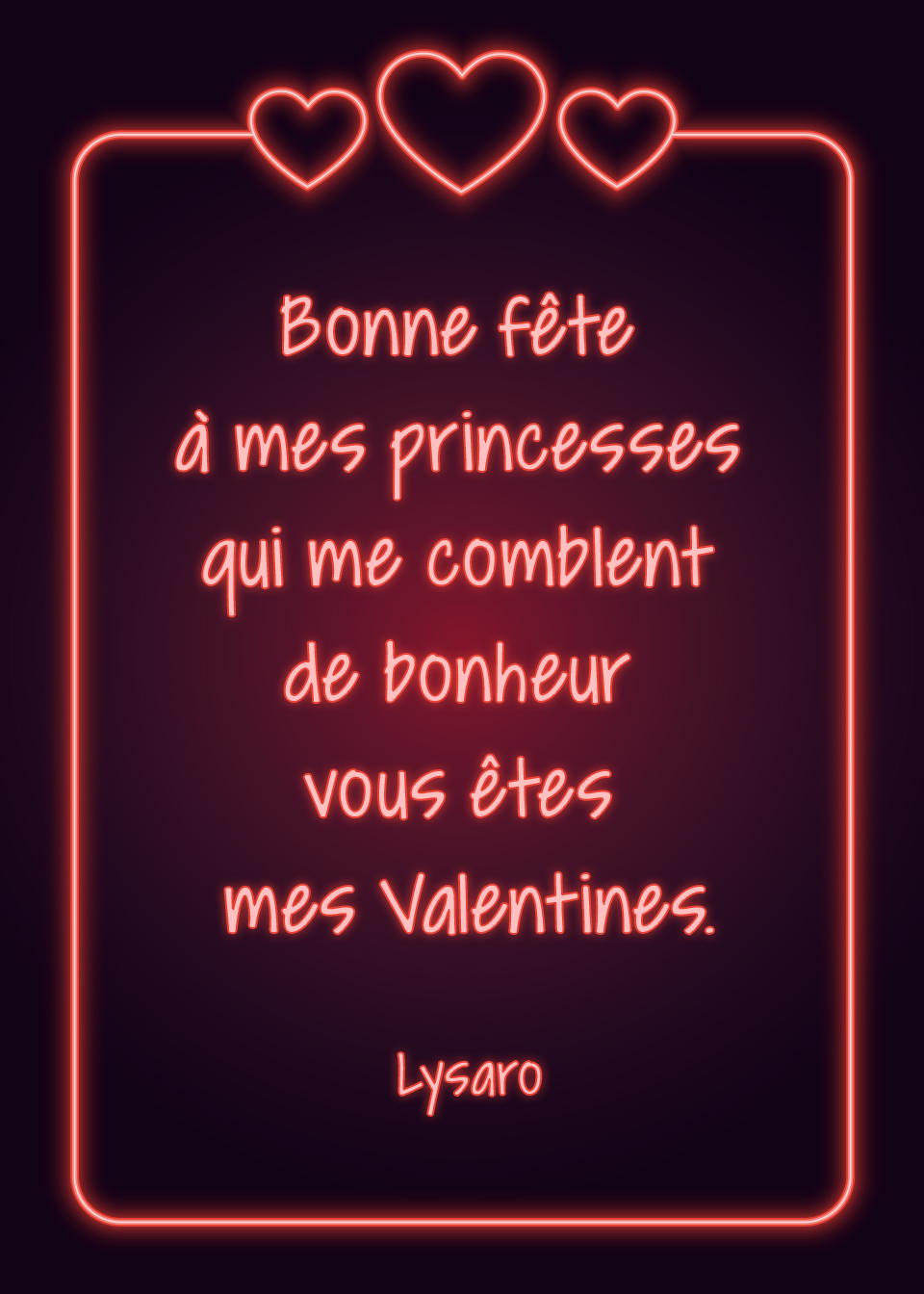 Message st valentin