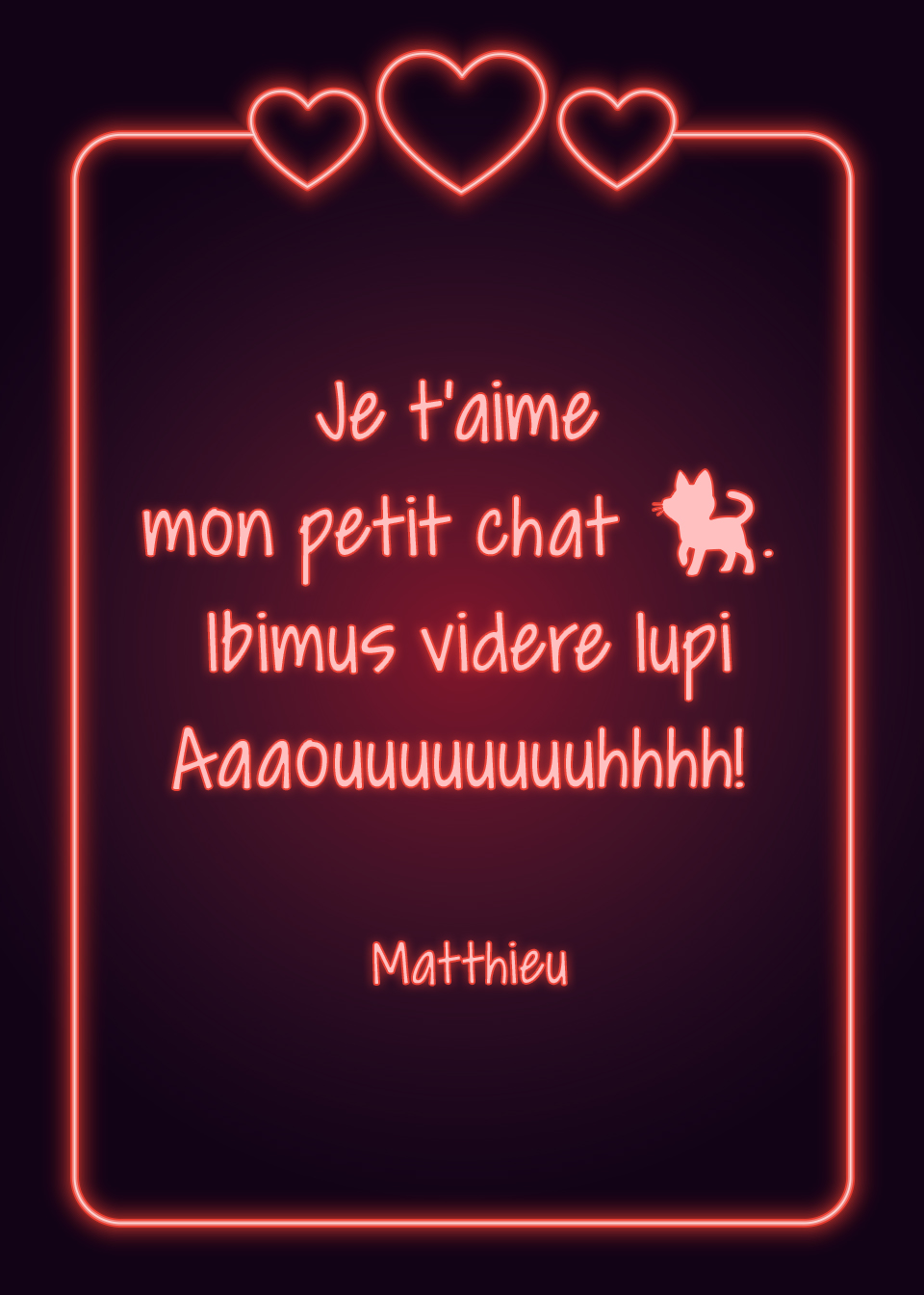 Message st valentin