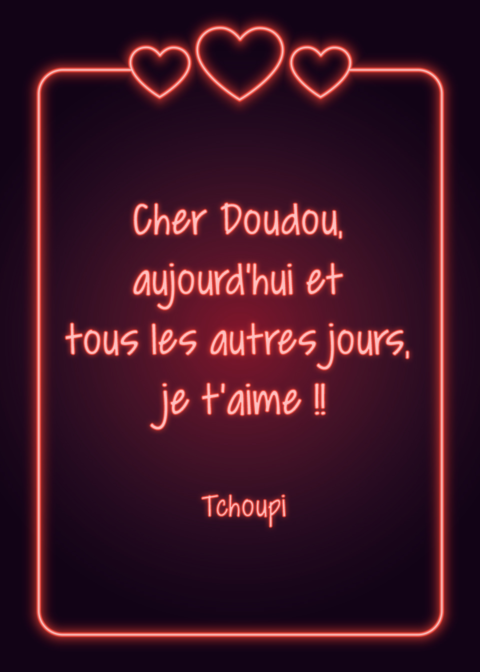 Message st valentin