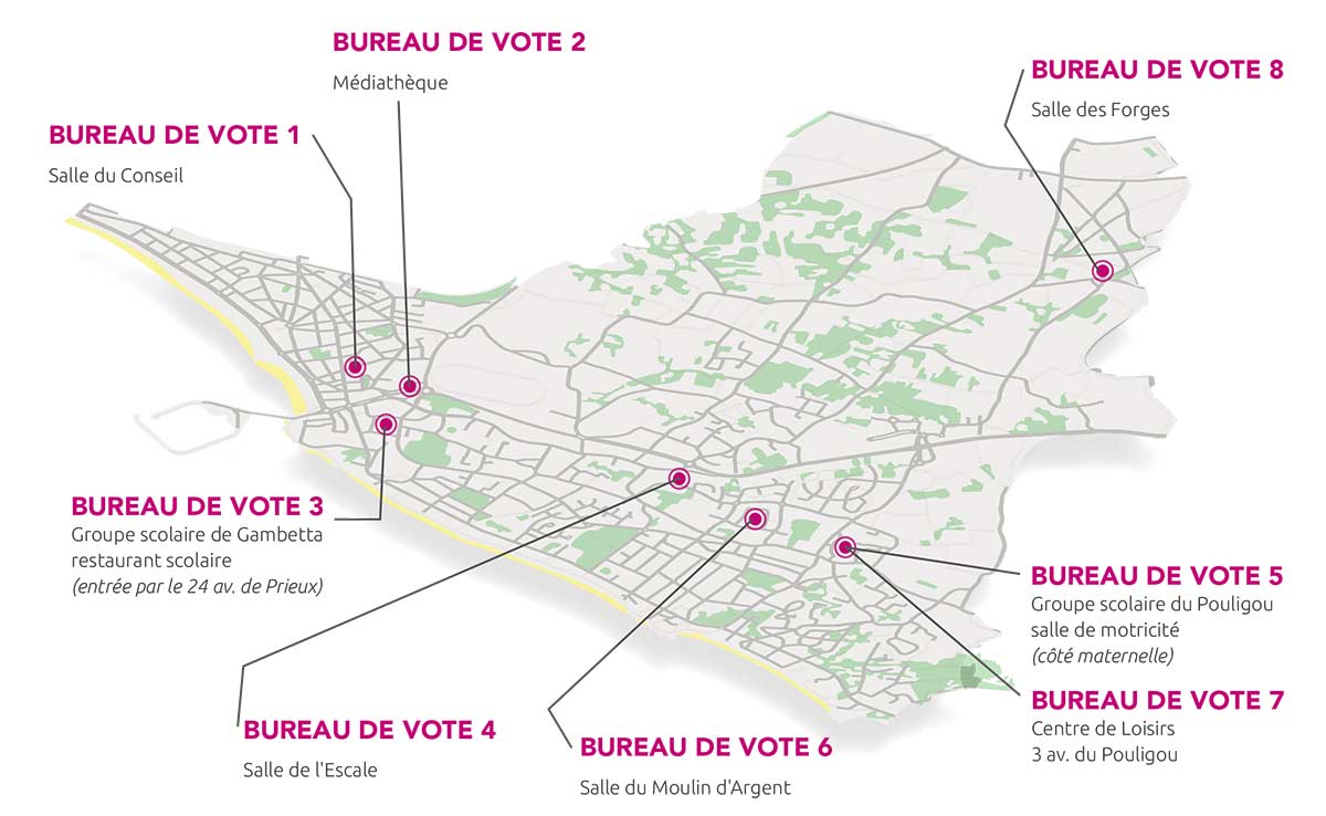 carte des bureaux de vote