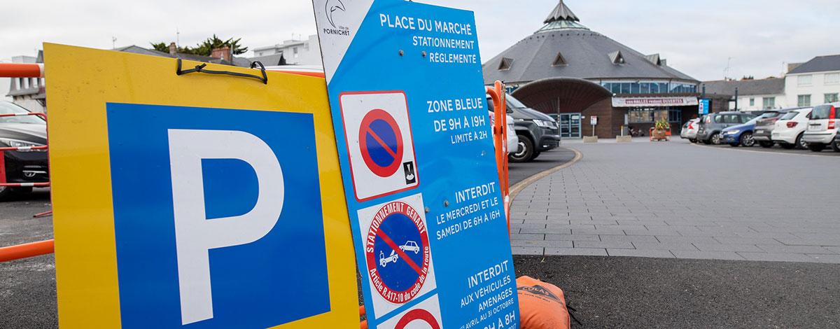 Place du Marché : la zone bleue demeure applicable